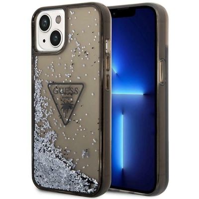 Guess GUHCP14MLFCTPK iPhone 14 Plus 6,7" schwarz/schwarze Hardcase Liquid Glitter Palm Collection