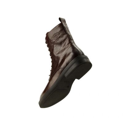 3. Lee Cooper Damenschuhe, Stiefeletten, braunes Naturleder, modisch