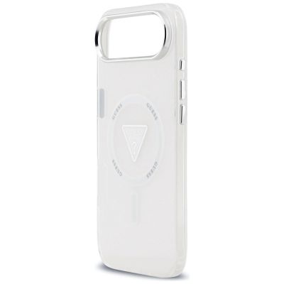 6. Guess IML Gradient Triangle Logo MagSafe Hülle für iPhone Air - Transparent