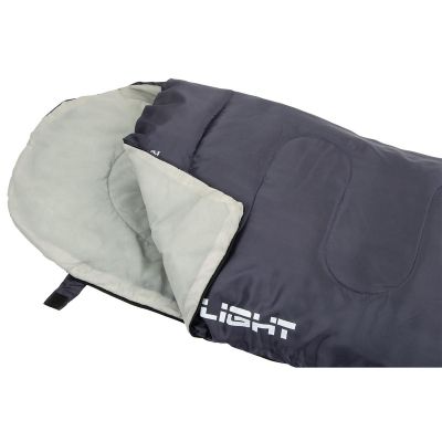 19. LEICHTER TOURISTEN-SCHLAFSACK 200X70CM GRAU ENERO CAMP