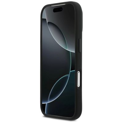 5. BMW M Silikonhülle mit horizontaler Linie und MagSafe-Funktion für iPhone 17 Pro – Schwarz