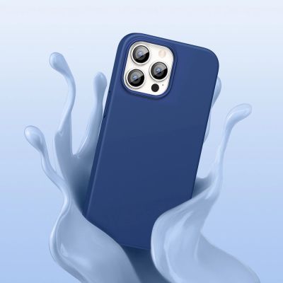 7. Ugreen Protective Silicone Case gummierte flexible Silikonhülle für iPhone 13 Pro Max blau