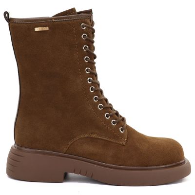 2. Damen-Ankle-Boots aus Leder, Wildleder, Kamel, Big Star UU274611