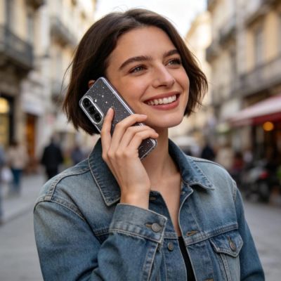 2. Tech-Protect FlexAir Hülle für Samsung Galaxy A36 / A37 5G - Transparenter Glitzer