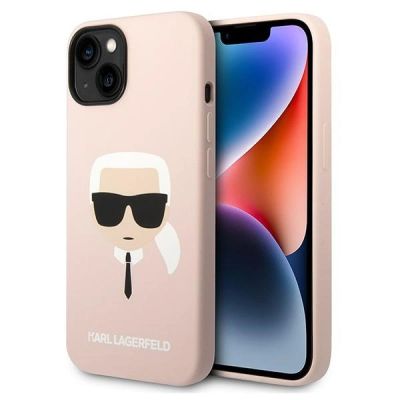 Karl Lagerfeld KLHCP14MSLKHLP iPhone 14 Plus 6.7 "Hardcase rosa / rosa Silikon Karl's Head