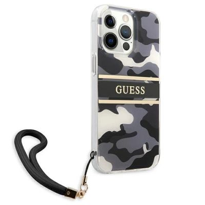 4. Guess GUHCP13XKCABBK iPhone 13 Pro Max 6,7" schwarz/schwarz Hardcase Camo Strap Collection