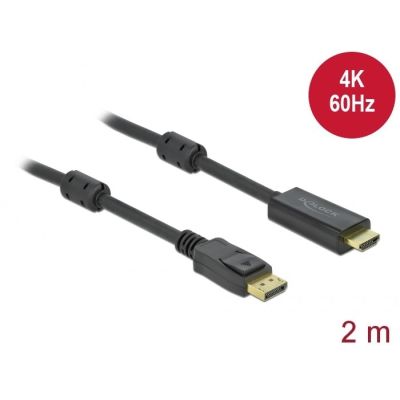 2. DeLOCK Active DisplayPort 1.2 auf HDMI Kabel 4K 60 Hz 2 m