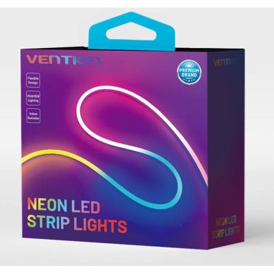 7. Vention Silikon-Neon-LED-Streifen mit IR-Fernbedienung, USB-5V-Netzteil, 2 m