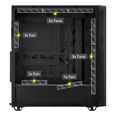 15. Corsair 3200D RS ARGB Mid-Tower Smoked Gehäuse