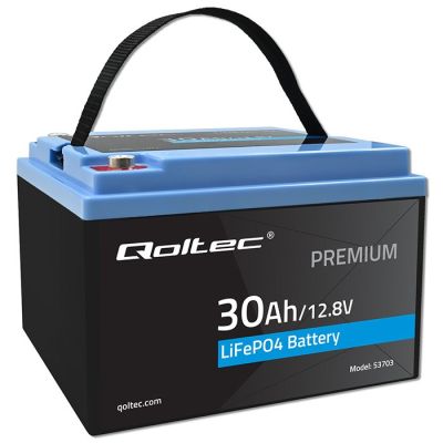 LiFePO4 Lithium-Eisenphosphat-Batterie 12,8 V 30 Ah 384 Wh BMS