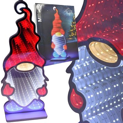 Spiegeldekoration mit LED-Diode, Unendlichkeitsspiegeleffekt, Zwerg