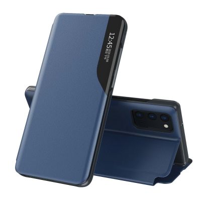 Eco Leather View Case booktype case schutzhülle aufklappbare hülle Samsung Galaxy A72 4G blau