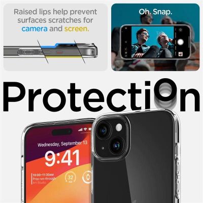 5. Spigen Crystal Flex Hülle für iPhone 15 Plus – transparent