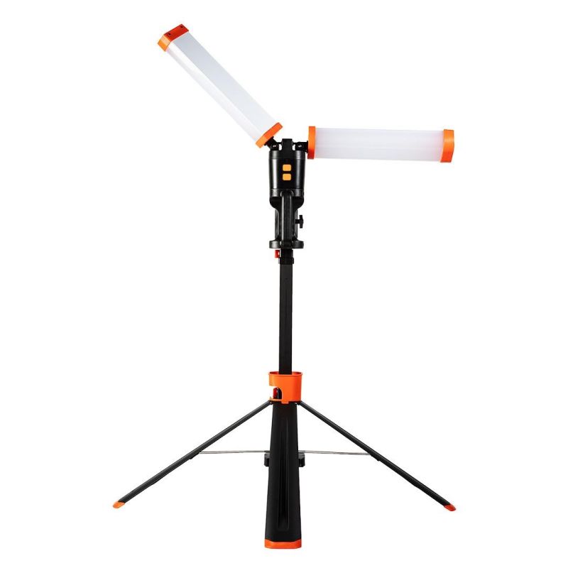 7. NEO Tools 99-099 Doppellampe auf Stativ, 2 x 4300 lm