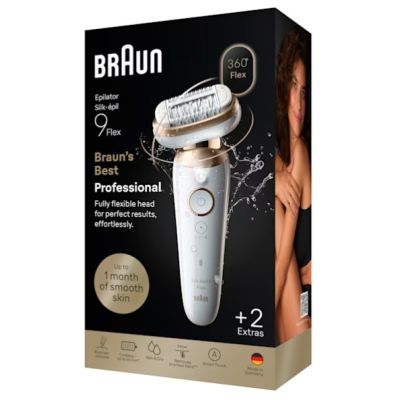 4. Braun Silk-épil 9 Silk·épil 9 Flex 40 Pinzette Gold, Weiß