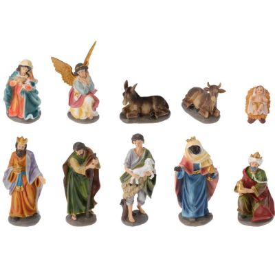 Krippenfiguren, 10 Stück, 20 cm