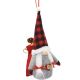 11. Dekorativer Weihnachtsmann mit Geschenktüte, 20 cm, Mädchen