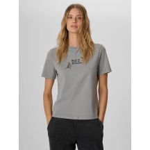 Locker geschnittenes Damen-T-Shirt mit Aufdruck 4F 4FKAW26TTSHF4502-26S