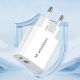 13. Wozinsky WGWCW USB-A USB-C 20W Wandladegerät - Weiß