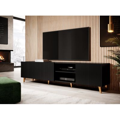 4. TV-Schrank PAFOS 200x40x52 schwarz matt