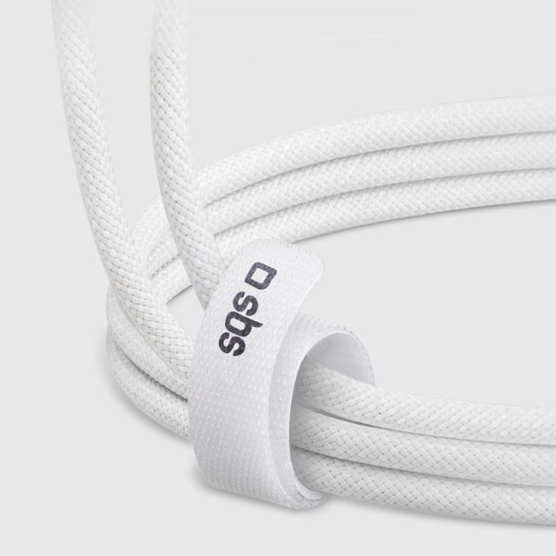 8. SBS TECABLETISSUETCCG USB-C – USB-C-Kabel 1,5 m 60 W geflochten – grau