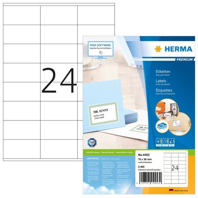 2. HERMA 4453 Bedruckbare Etiketten, weiß, selbstklebend