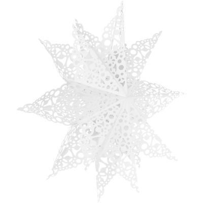 8. Papierdekoration Schneeflocke, Durchmesser 64 cm, Weiß Deluxe