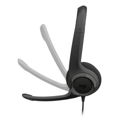 4. Logitech H390 USB-Headset mit Kabel und Kopfbügel für Anrufe und Musik, USB Typ-C, Schwarz
