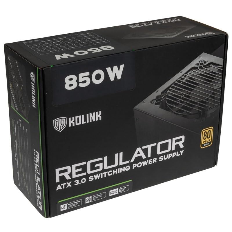 Kolink Regler-Netzteilmodul 850 W 20+4 Pin ATX Schwarz