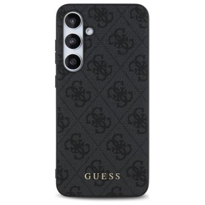 3. Guess GUHCS24FEG4GFGR S24 FE S721 grau/graues Hardcase 4G Metal Gold Logo