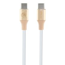 Guess USB-C/USB-C-Kabel mit geprägtem Logo, 1,5 m, Schnellladung – Gold