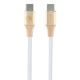 Guess USB-C/USB-C-Kabel mit geprägtem Logo, 1,5 m, Schnellladung – Gold
