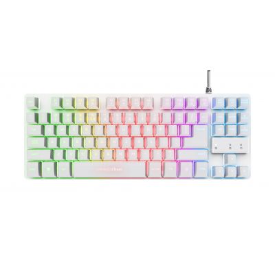 2. TRUST GXT833W THADO TKL US Weiße Gaming-Tastatur