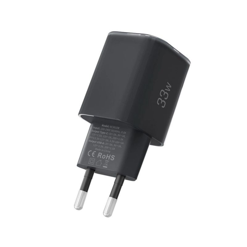 4. Tech-Protect NCM33W 2-Port PD33W/QC3.0 Wandladegerät - schwarz