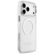 4. Guess Metal Outline MagSafe Hülle für iPhone 17 Pro Max - Silber