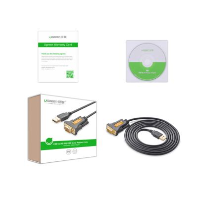 3. Ugreen USB-A - DB9 RS-232-Adapterkabel 1,5 m grau (CR104)
