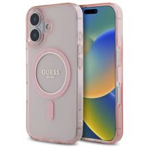 Guess GUHMP16SHFGEREP iPhone 16 6,1" rosa/rosa Hardcase IML Glitter Circle MagSafe