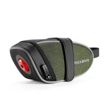 Rockbros C52-2 leichte Satteltasche mit 250-mAh-Beleuchtung – grün