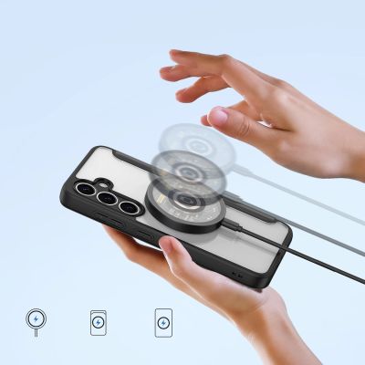 11. Dux Ducis Skin X Pro Hülle für Samsung Galaxy S25 mit MagSafe und Geldbörse – Schwarz