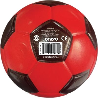 PU-Schaumstoffball 15 cm Rot Schwarz Enero