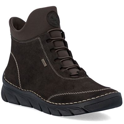 Bequeme, gefütterte Damen-Ankle-Boots in Schokoladenbraun, Rieker 55069-25