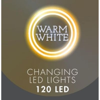 36. Weihnachtsbaumbeleuchtung, Lichtvorhang für den Außenbereich/Innenbereich, 120 LEDs, 300 x 60 cm, mit Fernbedienung, warmweiß