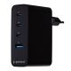 2. GEMBIRD SCHNELLES 4-PORT-GAN-NETZLADEGERÄT (PD) USB (3X USB-A + 1X USB TYP-C) 100 W, SCHWARZ