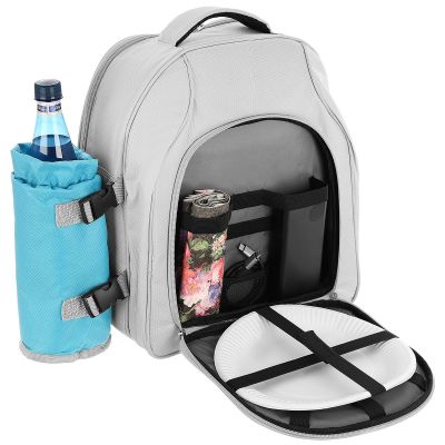20. THERMISCHER PICKNICKRUCKSACK BLAU UND GRAU 25L ENERO CAMP