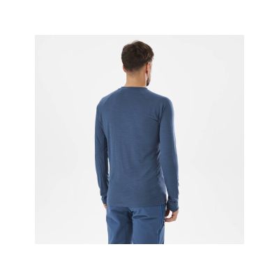 4. MILLET M Trilogy Wool Ts Ls Marineblaue Unterwäsche