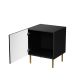 2. Nachttisch-Set, 2-teilig, JUNGLE, 53,5 x 40,5 x 44 cm, mattschwarz + goldene Beine