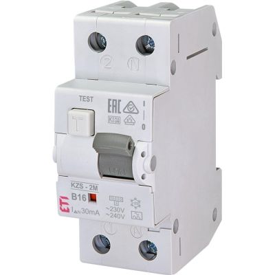 Fehlerstromschutzschalter B 16A 1P+N 2M 30mA A 10kA