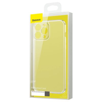 5. Baseus Frosted Glass Case Cover für iPhone 13 Pro Hardcover mit Gelrahmen schwarz (ARWS001001)