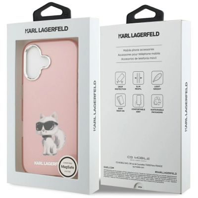 8. Karl Lagerfeld IML Aquarelle Choupette & Logo MagSafe iPhone 17 Hülle - Rosa