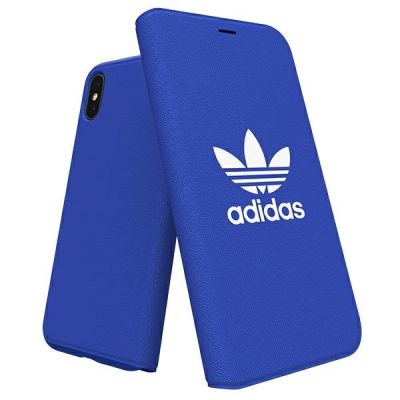 Adidas OR Booklet Case Canvas Hülle für iPhone X/Xs - blau